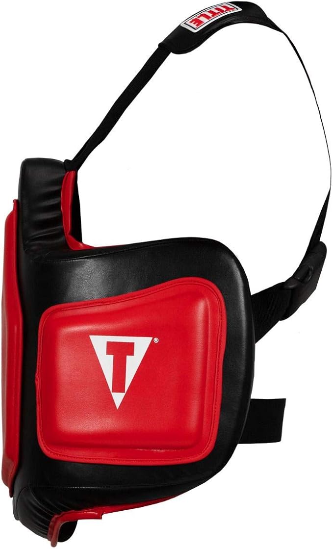 TITLE Boxing Classic Command Body Protector 2.0, Black/Red - Boxing Body Pad, Boxing Equipment