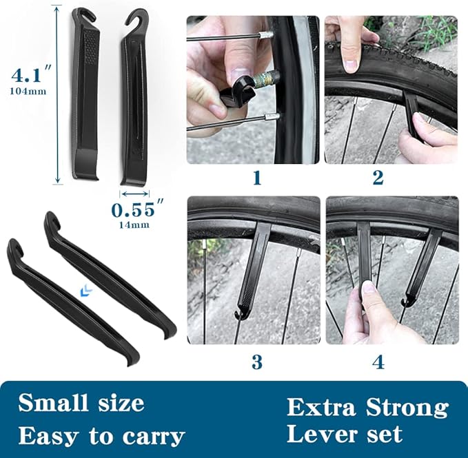 2 Pack Bike Tire 24 26 27.5 X 1.95 27.5 29 X 2.125 Inch Folding Replacement Bike Tire with Tire Levers Foldable Bead Wire Bicycle Tire for Mountain Bike