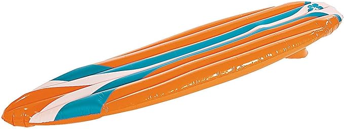 Fun Express インフレータブル サーフボード 60x20 ルアウパーティーデコレーション - 子供のプールパーティー用ビーチテーマパーティーデコレーション | 夏のイベント＆写真撮影用小道具 トロピカルハワイアンサーフボードインフレータブルおもちゃ