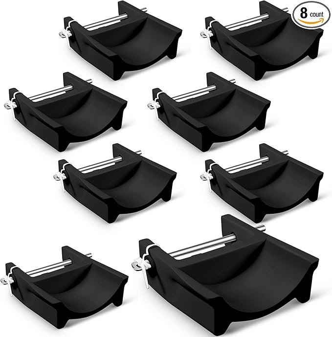 Abbylike 4 Pairs (8 Pieces) Jump Cups Plastic Horse Jump Cups with Pin Fits Standards Uprights Lightweight Durable for Hobby Horse Jumper Equestrian Activities