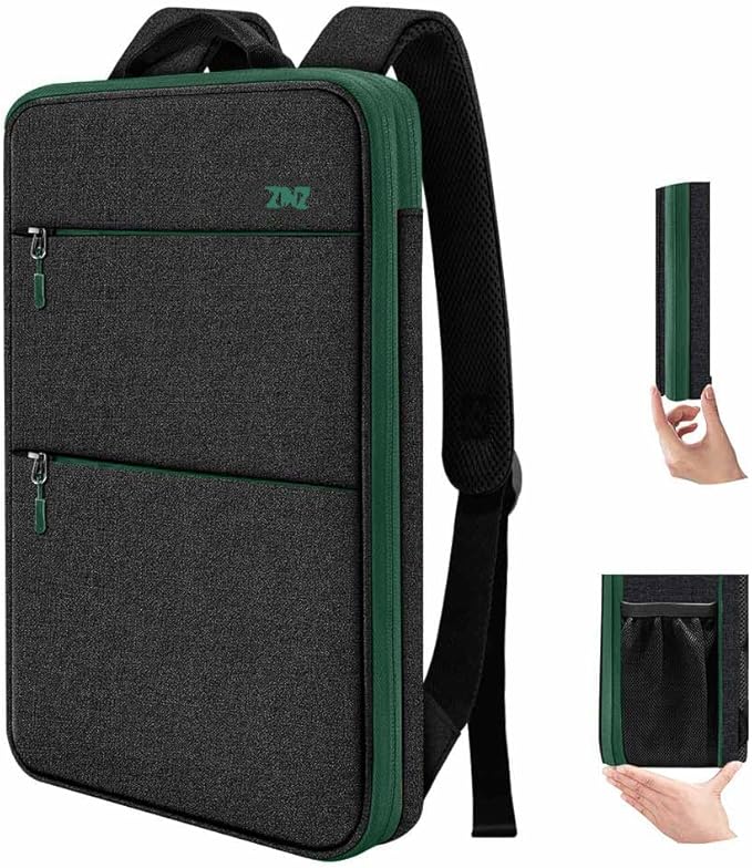 ZINZ Slim & Expandable Laptop Backpack 15 15.6 16 Inch Sleeve with USB Port, Spill-Resistant Notebooks Bag Case for Most 14-16 Inch MacBooks Surface-Books Dell HP Lenovo Asus Computers, BK01GR01
