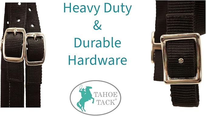Tahoe Tack Plain Double Layer Nylon Headstall with Reins