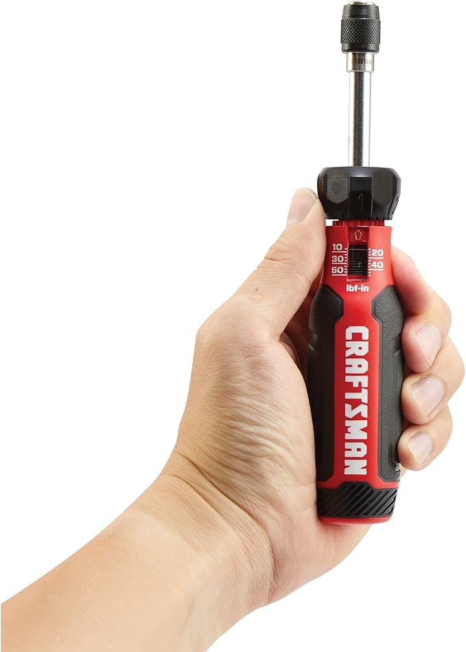 CRAFTSMAN Torque Screwdriver Set with Storage, 1" Phillips, Slotted, Hex, Torx and Square Screwdriving Bits, 29 Piece (CMHT68130)