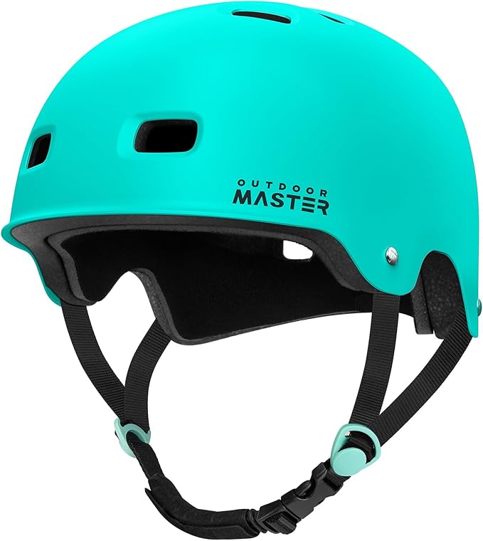 OutdoorMaster スケートボード サイクリング ヘルメット - Beetles Snug、大人、ユース、子供向け自転車ヘルメット - 2つの取り外し可能なライナー、通気性、マルチスポーツ、通勤、スクーター、ローラースケート、インラインスケート、ロングボード