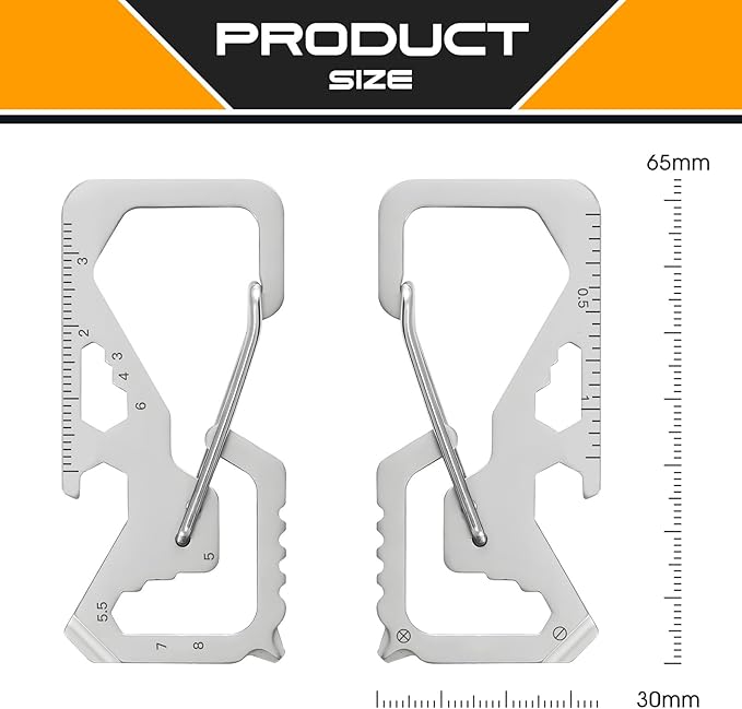 Father's Day Gifts for Dad from Daughter Son, Keychain Multi-tool 13 in 1 Pocket Gadgets Tools Bottle Opener Screwdriver, EDC Tool Key Ring Anniversary Birthday Gifts for Men Him (Square)
