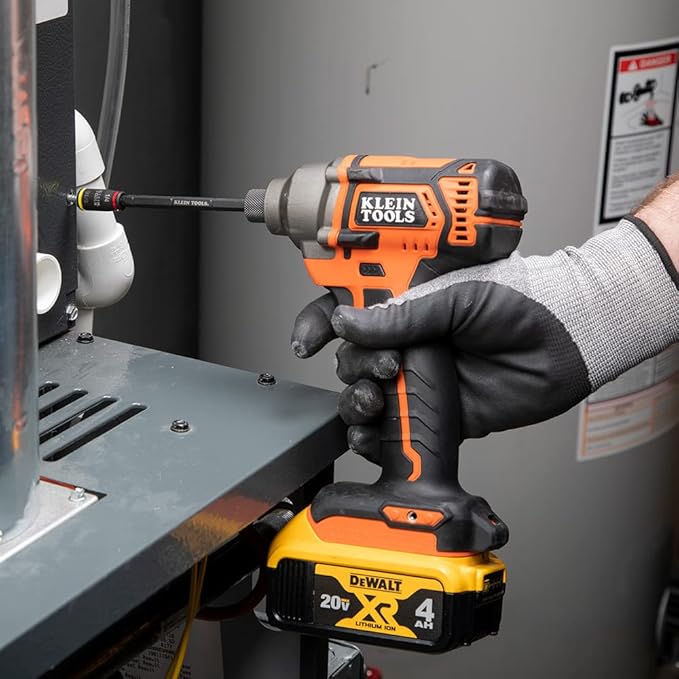 Klein Tools 32304 ドライバー 14-in-1 調節可能ドライバー フリップソケット HVACナットドライバービット付 耐衝撃性