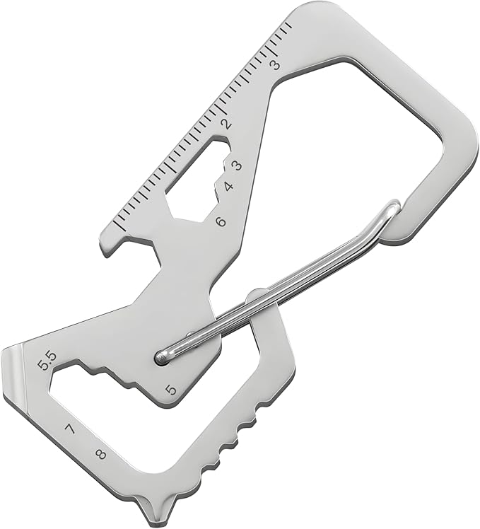 Father's Day Gifts for Dad from Daughter Son, Keychain Multi-tool 13 in 1 Pocket Gadgets Tools Bottle Opener Screwdriver, EDC Tool Key Ring Anniversary Birthday Gifts for Men Him (Square)