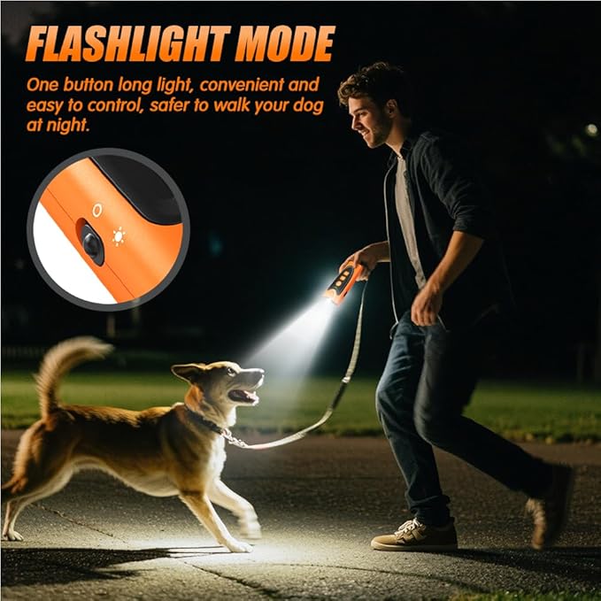AWOOF New 2025 3X Ultrasonic Anti Barking, Dog Bark Deterrent Device, 6 Training Modes 24 FT Range Barks， Humane Alternative to Training Collars