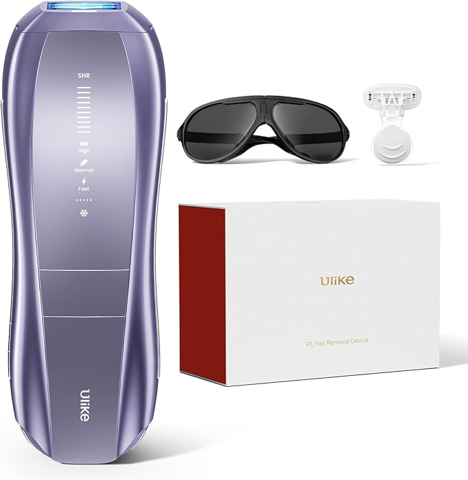 Ulike Laser Hair Removal Device Air 10 Ipl Gift for Women and Men, Ice Cool and Permanent Hair Reduction for Nearly Painless, Dual Lights, Skin Sensor & USHR Mode Hair Removal in 10mins from Home