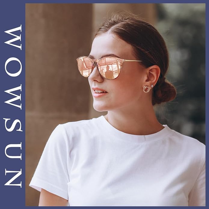 WOWSUN Retro Polarized Sunglasses Womens 2026 Trendy Round Classic Glasses