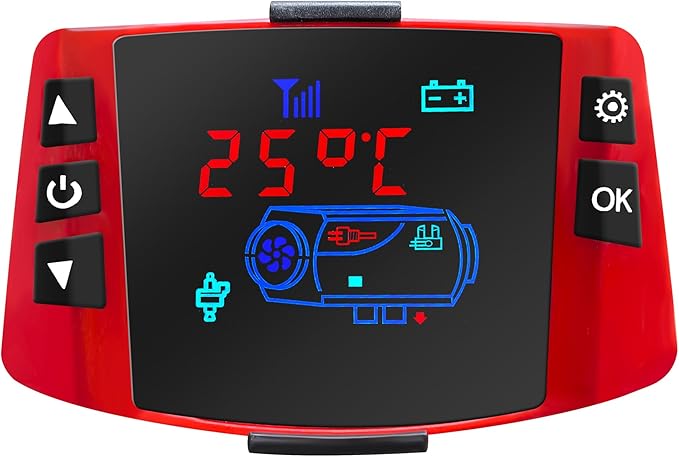 ZHIBANG ディーゼルエアヒーター ユニークなインテリジェント 12V/8KW パーキングヒーター、スマートLCDディスプレイ、10L燃料タンクとマフラー付きディーゼルヒーター、RV、トレーラー、トラック、ボートに最適（ZB-016）