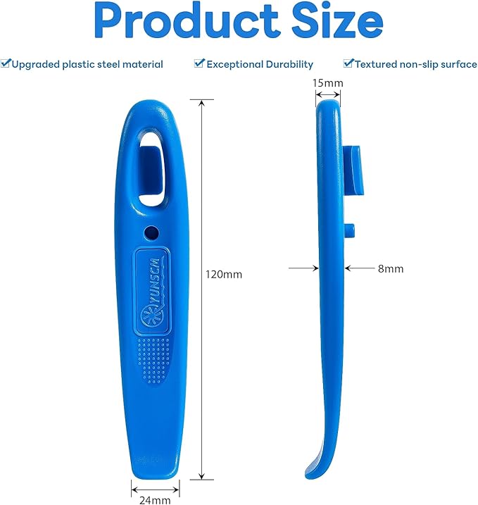 YunSCM 2/3/4-PCS Ultra Strong Bike Tire Levers,Bicycle Tire Levers,Bike tire Replacement Tool,Tire Removal Tool for Road Mountain Bike Tires(Blue)