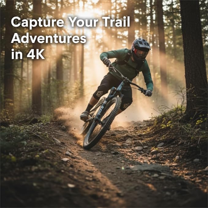 4K Bike Camera with GPS Tracking, Cycling Computer & Headlight – Spedal S1 30FPS Action Cam with 6-Axis EIS, 132° Wide Angle, Speed/Route Recording, Night Vision, IP65 Waterproof, 64GB SD Card