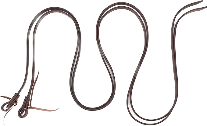 Jeereal Leather Split Reins, Heavy Oil Weighted,Broken in,Supple Ranch Reins for Western Horse ProTack, 5/8" x 7'