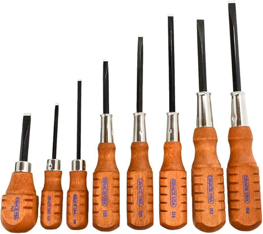 Grace USA Original Gun Care Screwdriver Set, Tools & Accessories for Gunsmithing & Woodworking, 8 Piece Set, Made in USA