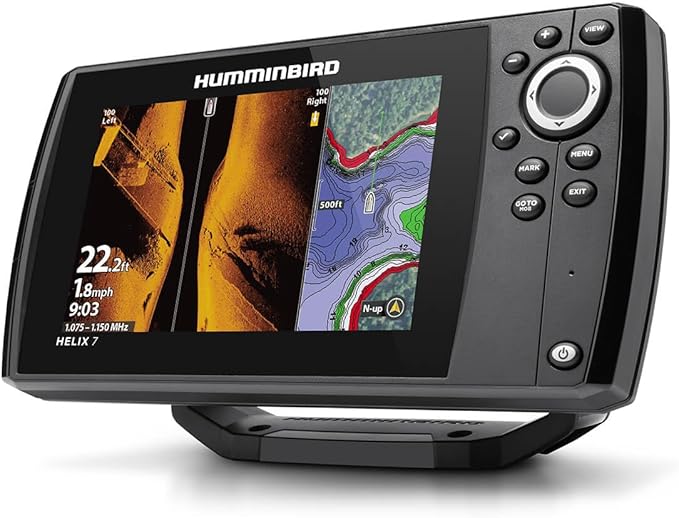 Humminbird Helix 7 G4 GPS 魚群探知機（振動子、MEGA サイドイメージング搭載）