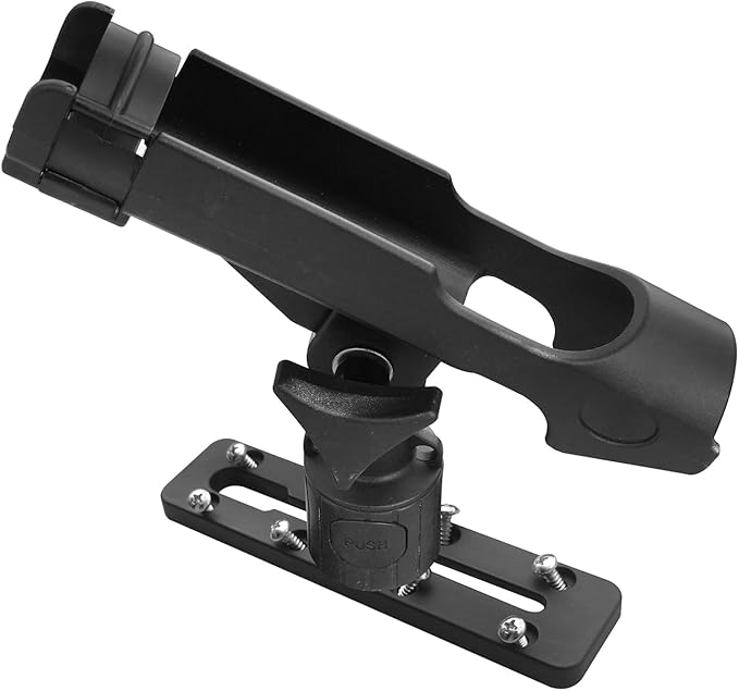 Kayak Fishing Rod Holder , Fishing Boat Rods Holder with T-Shaped Screw, 360° Adjustable Kayak Fishing Pole Holder Mounted Track or Kayak,