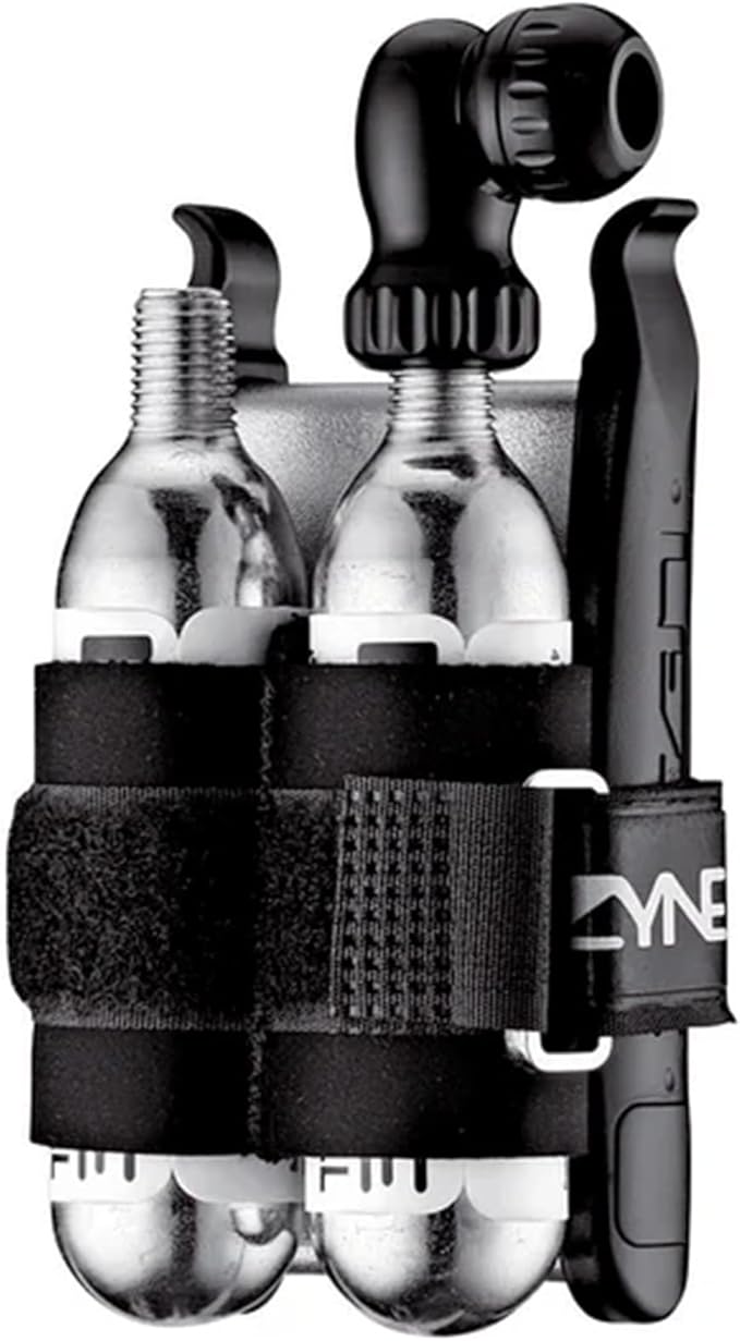 LEZYNE Twin Repair Kit | Durable Compact Bicycle C02 & Tire Repair Package| Includes Twin Speed CO2 Inflator, 2 Threaded CO2 Cartridges, Power Levers & Smart Kit