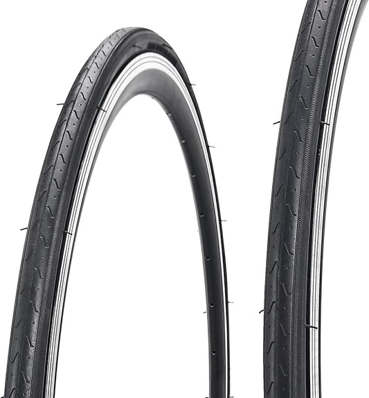 1 or 2 Pack 700X23C/25C/28C/35C Road Bike Tires with or Without 2 Inner Tubes Presta Valve and 2 levers for City Commuter Road Pavement Garden Trail Bike Tires