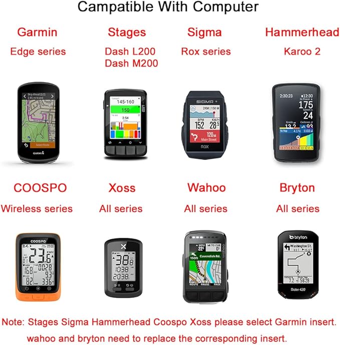 Cestbon Gravity Cap Computer Mount for Garmin Edge Wahoo Elemnt Mini Blot Roam Bryton Rider Stages Dash Bicycle Stem Headset Top Cap Mount Black