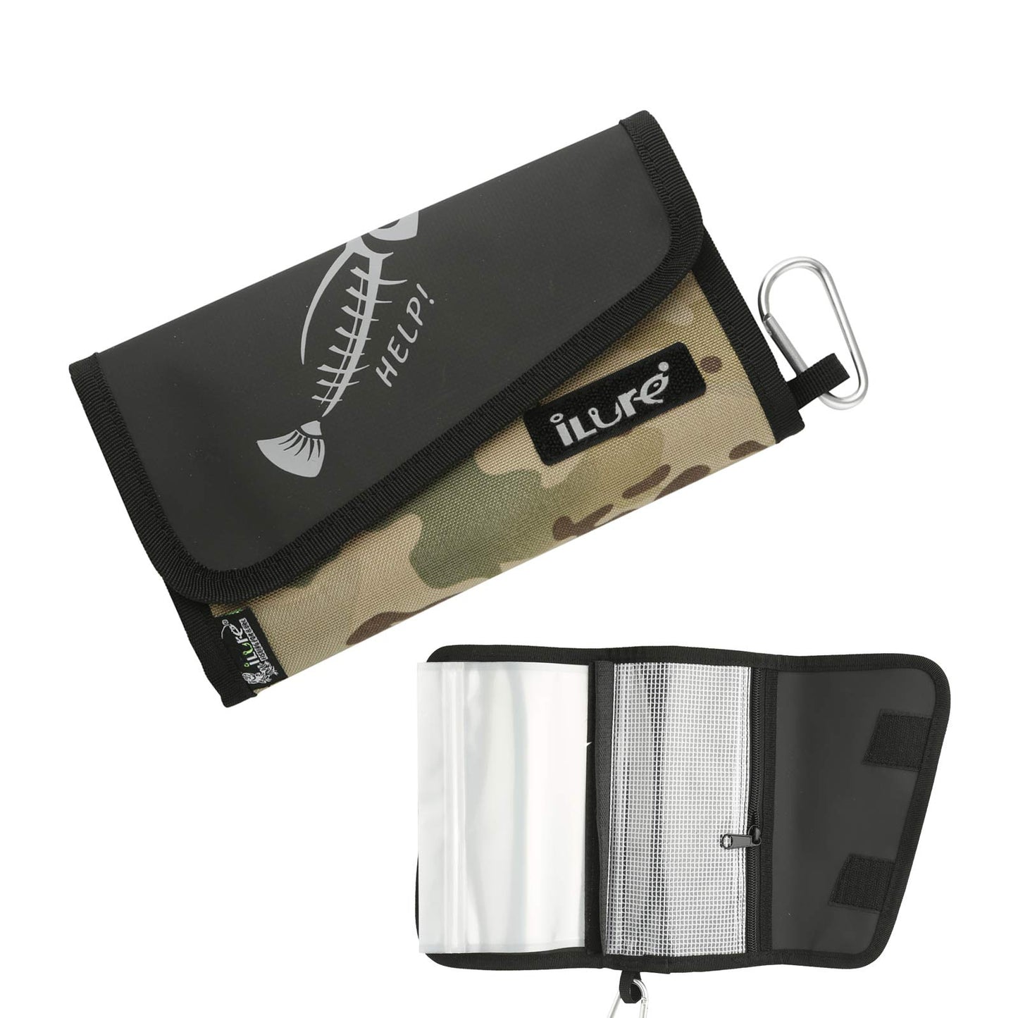 iLure Fishing Tackle Binder bag Soft Bait bag Storage Rig Bag for Baits，Rigs，Jigs and Lines bag Suitable for Fresh Water and Saltwater