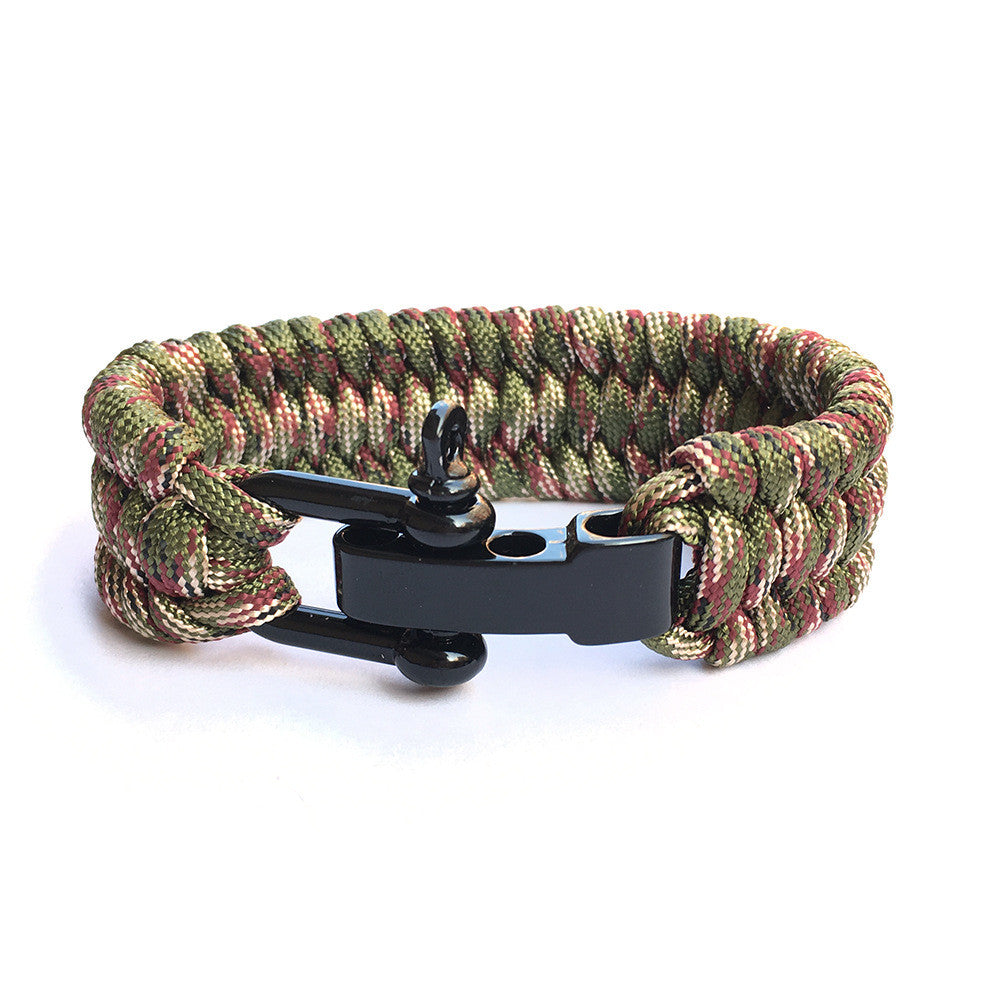 Outdoor Emergency Seven-Core Parachute Cord Bracelet
