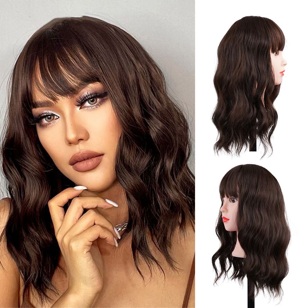 Bald Female Short Hair Hair Loss Confidence - Light Black Wig