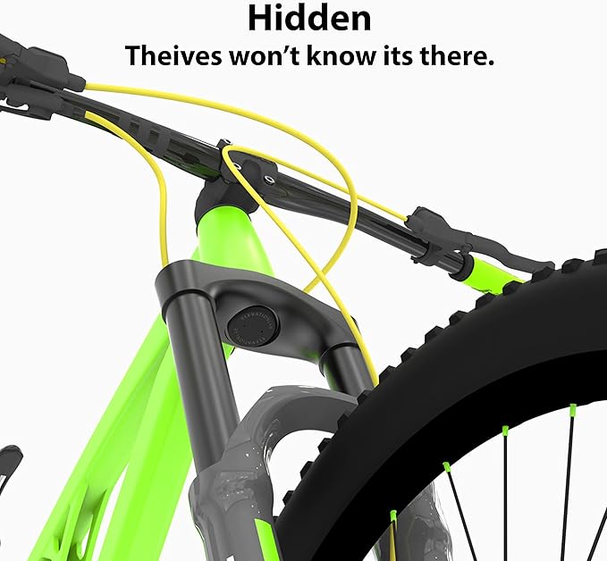 Elevation Lab AirTag Mountain Bike - TagVault™ - The Hidden AirTag Fork Mount | for Tapered Head Tubes | Anti-Theft, Ultra-Secure (2 Pack)