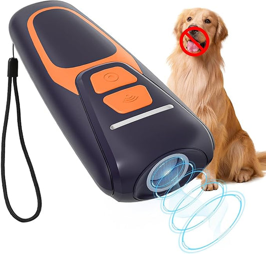 Dog Bark Deterrent Devices, Ultrasonic Anti Barking Device for Dogs, Up to 50FT Long Range Rechargeable Bark Control Safe for Dogs & Human Portable Indoor Outdoor (B0GTY9VT33, Black)