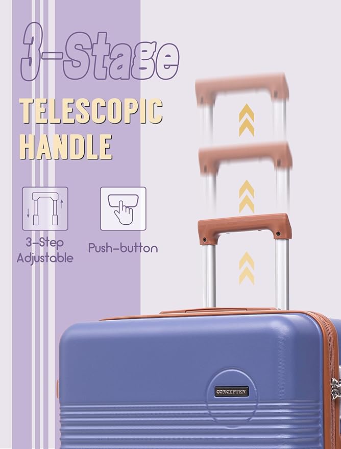 Luggage Sets 5 Piece, Suitcases with Wheels, Hardshell Suitcase Set, ABS Carry on Luggage Set with TSA Lock, Travel Luggage