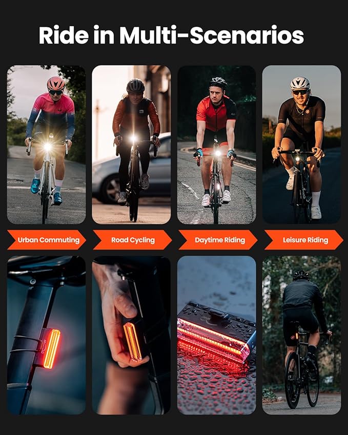 Magicshine Hori 900 Compatible with Garmin/Wahoo Bike Computer Dual Mounted Bike Light 900 Lumens Super Bright Independent DRL Fast USB-C Charging IPX6 Waterproof Rating Bicycle Headlight