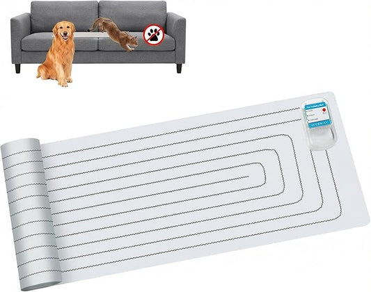 SEERWAY Pet Shock Mat for Dogs and Cats, 60"x 12" Electric Training Mat to Keep Pets Off Couch, Bed, Kitchen Counter with 3 Training Modes