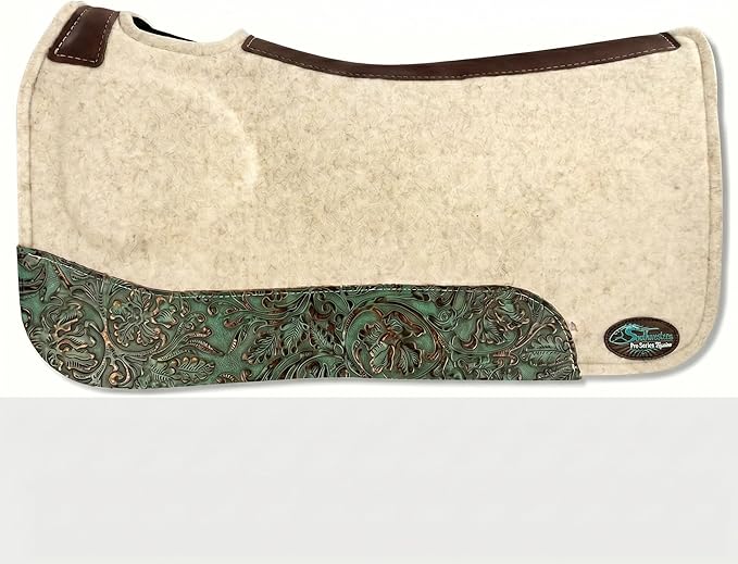 Southwestern Equine OrthoRide Made in USA Premium All Wool Build up, Saddle Pad Western, Classic Contour Saddle Pad, Ortho Pad Horse Saddle Pad, Saddle Blanket, 30x30 & 31x32