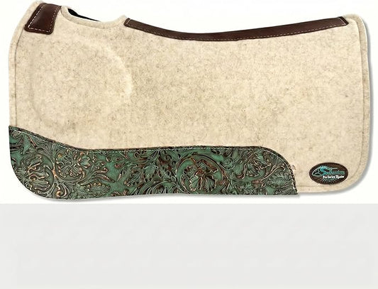 Southwestern Equine OrthoRide Made in USA Premium All Wool Build up, Saddle Pad Western, Classic Contour Saddle Pad, Ortho Pad Horse Saddle Pad, Saddle Blanket, 30x30 & 31x32