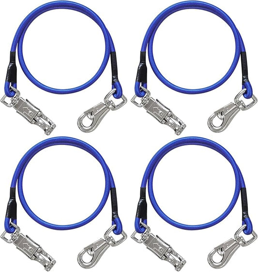 Bungee Horse Trailer Ties,36 Inch Long Bungee Cross Ties for Horses with Super Strong Quick Release Panic Snap and Bull Snap for Horse Trailer Accessories