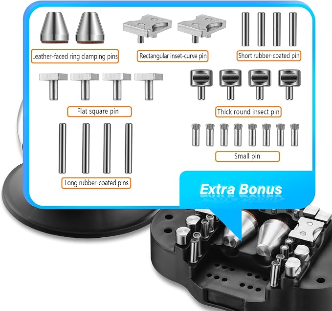 DZQ 3"32PCS Ball Vise Engraving 360°Rotation Bench Vise(Stainless Steel)