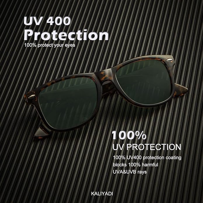 KALIYADI Polarized Sunglasses for Men and Women Matte Finish Sun glasses Color Mirror Lens UV Blocking (3 Pack)