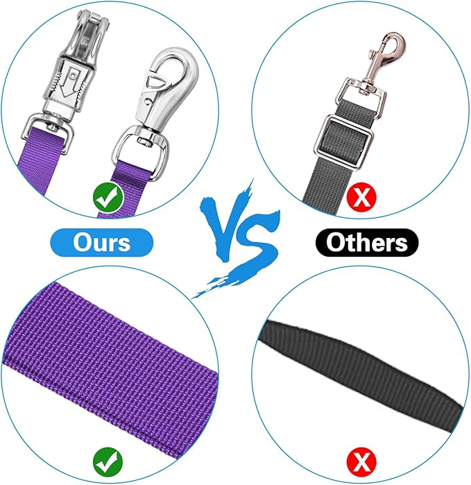 Cross Ties for Horse,Heavy Duty Nylon Trailer Tie with Strong Panic Snap and Bull Snap,Adjustable Length from 45.2" to 78.7",Professional Horse Supplies