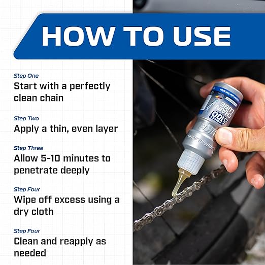 All Conditions Bike Chain Lube – All-Weather Lubricant for Bicycles & Electric Bikes – Protects Against Wear, Reduces Friction, Fights Corrosion – 50ml (1.69 oz)