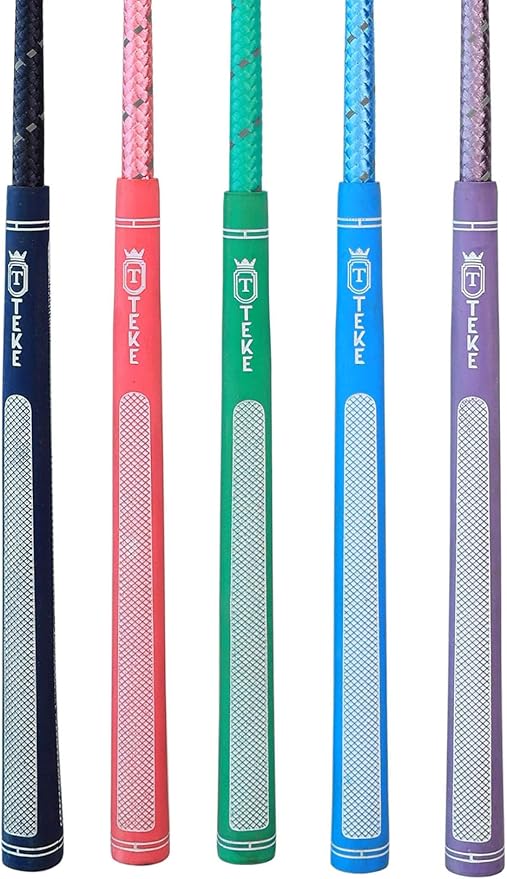 T TEKE 44" Twinkle Training Whips, Schooling Whip/Dressage Whip, Golf Handle, Reflex Shaft, and Integrated Popper