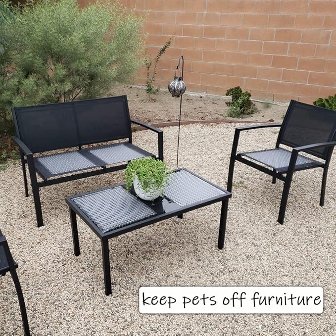 16" x 13" Cat Spike Mat Outdoor Indoor Cat Deterrent Scat Mat Keep Cats/Dogs Off Counter Pet Deterrent Training Mats Plastic Mats with Spikes (18.3 Sq.ft) (10)