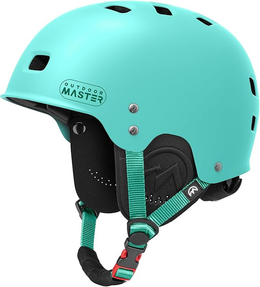 OutdoorMaster Kayak Helmet, Wakeboard Helmet Whitewater Helmet Men Women, Water Helmet with Ear Pads, Surf Helmet 12 Vents Dial Fit Adjustment Longboard Helmet, Perfect for Kayaking, Boating