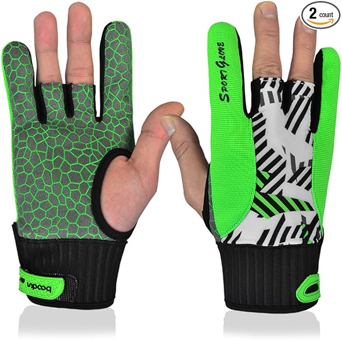 Professional Anti-Skid Bowling Gloves Comfortable Bowling Accessories Semi-Finger Instruments Sports Gloves Mittens for Bowling