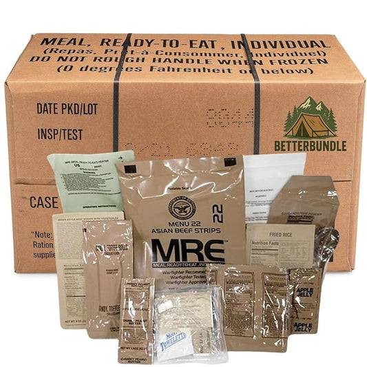 2026 Inspection MRE, U.S. MRE Meals, Emergency Supplies, Emergency Food Supply, Survival Food, Freeze Dried Food w/ Flameless Heater, Ready Meals (Variety Pack of 12) – (A or B Case Selected at Random) FRESH STOCK - 10 Year Shelf Life from Inspection Date