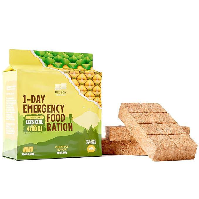 Emergency Food Supply - Pineapple Survival Ration - 20 Years Shelf Life - 1 Day
