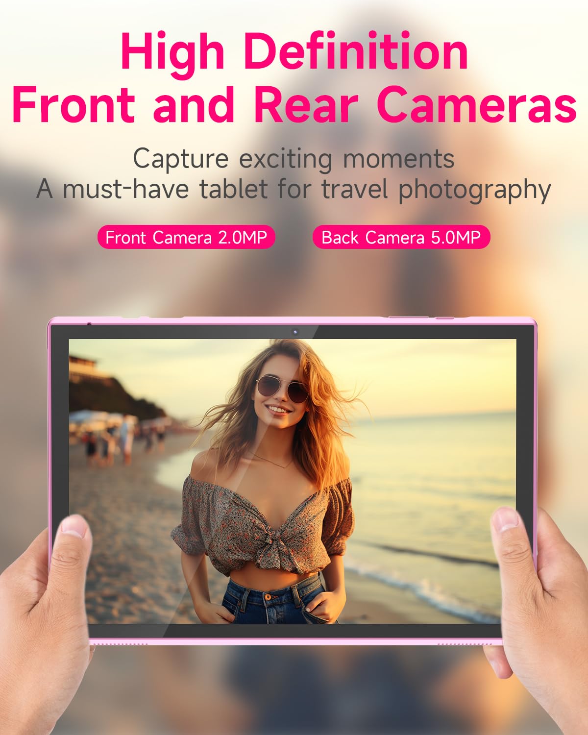 ZZB 10 inch Tablet Android 15 Tablet PC, 10.1" Android Tablets DDR4 8GB RAM 32GB ROM 2MP+8MP Dual Camera 5G WiFi-6 BT Support 1TB Expand 10 in IPS 6000mAh Battery Powerful Performance Tablets (Gray)