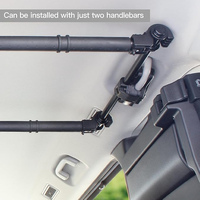 Vehicle Fishing Rod Holder, 6 Rod Capacity, Heavy Duty Adjustable 34-57 Inch, Car Fishing Pole Roof Rack for Trucks SUVs Wagons Vans