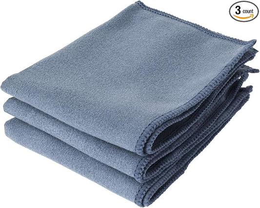 ECP Equine Comfort Products Microfiber Tack Cleaning Towels, Lifts Dirt, Dust & Sweat from Saddles, Bridles & Girths, Polishes Metal & Boots, Chemical-Free Leather Care, for Shows & Daily Use, 3-Pack