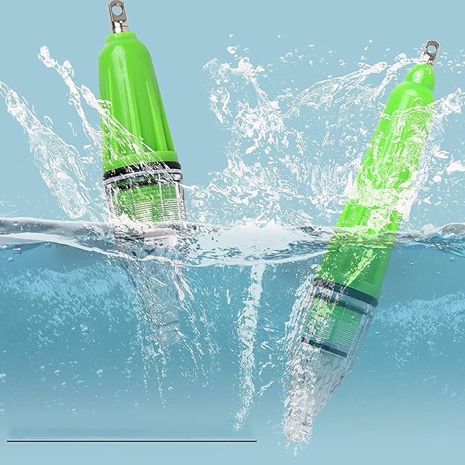 8-Pack Underwater Light Green Color 4.73 inch Deep Drop LED Light Waterproof Flashing Fishing Light Attractive Light Bait Lure Lamp