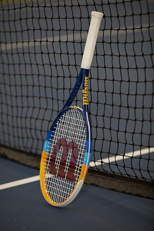 Wilson プロフィール 大人用レクリエーションテニスラケット - ブルー/オレンジ